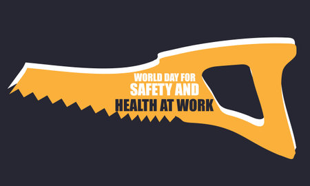 world day for safety and health at work. Template for background, banner, card, posterのイラスト素材