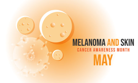 Melanoma and skin cancer awareness month may. Template for background, banner, card, posterのイラスト素材