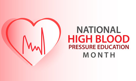 National High Blood Pressure Education Month May. vector Template  background, banner, card, posterのイラスト素材