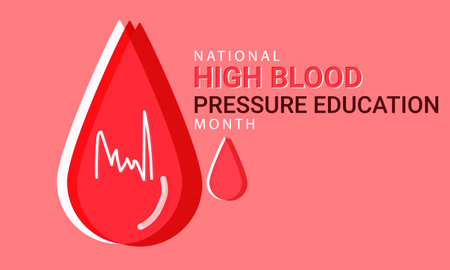 National High Blood Pressure Education Month May. vector Template  background, banner, card, posterのイラスト素材