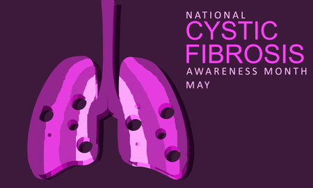 Vector National Cystic Fibrosis awareness month may. Template  background, banner, card, posterのイラスト素材