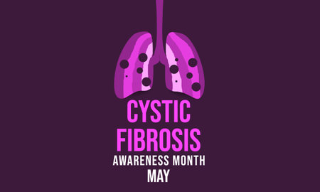 Vector National Cystic Fibrosis awareness month may. Template  background, banner, card, posterのイラスト素材