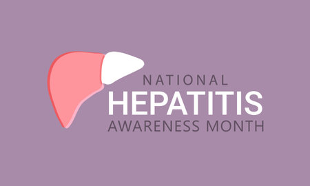 May is Hepatitis awareness month. Template  background, banner, card, poster. vector illustration.のイラスト素材