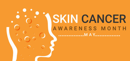 Skin cancer awareness month may. template  background, banner, card, poster. vector illustration.のイラスト素材