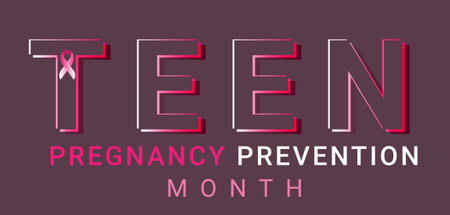 National teen pregnancy prevention month. template background, banner, card, poster. vector illustration.のイラスト素材