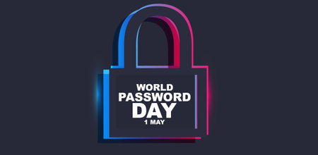 World password Day. Template for background, banner, card, poster.のイラスト素材
