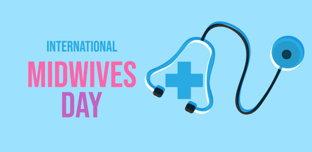 International Midwives Day. Template for background, banner, card, poster.のイラスト素材