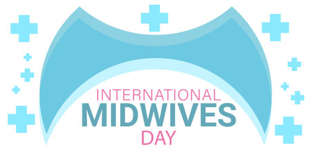 International Midwives Day. Template for background, banner, card, poster.のイラスト素材