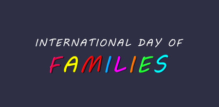 International Day of Families. Template for background, banner, card, poster. vector illustration.のイラスト素材