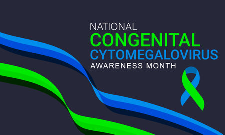 National Congenital Cytomegalovirus awareness month june. background, banner, card, poster, template. Vector illustration.のイラスト素材