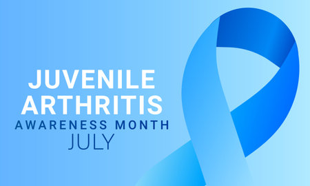 Juvenile Arthritis awareness month. background, banner, card, poster, template. Vector illustration.のイラスト素材