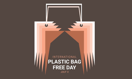 international plastic bag free day. background, banner, card, poster, template. Vector illustration.のイラスト素材