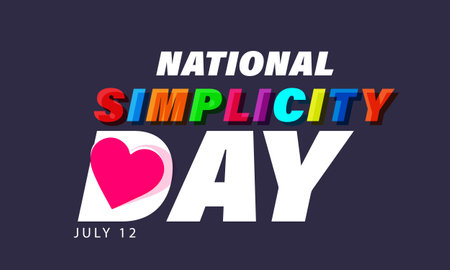 Simplicity day. background, banner, card, poster, template. Vector illustration.のイラスト素材