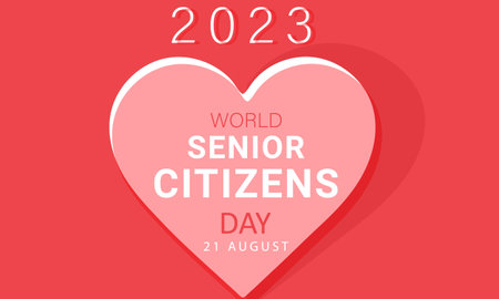 World Senior Citizen's Day. background, banner, card, poster, template. Vector illustration.のイラスト素材