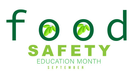 Food Safety education month. background, banner, card, poster, template. Vector illustration.のイラスト素材