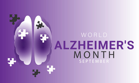 World Alzheimer's month. background, banner, card, poster, template. Vector illustration.のイラスト素材