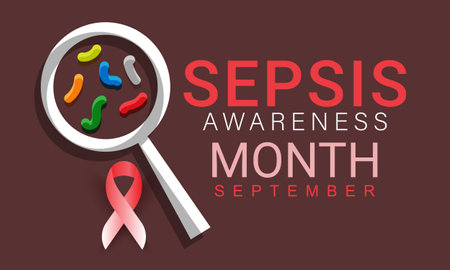 Sepsis awareness month. background, banner, card, poster, template. Vector illustration.のイラスト素材