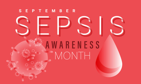 Sepsis awareness month. background, banner, card, poster, template. Vector illustration.のイラスト素材