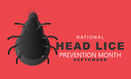 National Head Lice Prevention Month. background, banner, card, poster, template. Vector illustration