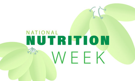 National Nutrition week. background, banner, card, poster, template. Vector illustration.のイラスト素材