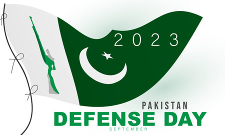 Defense day pakistan. background, banner, card, poster, template. Vector illustration.のイラスト素材