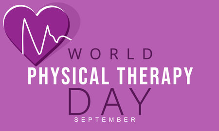 World physical therapy day. background, banner, card, poster, template. Vector illustration.のイラスト素材