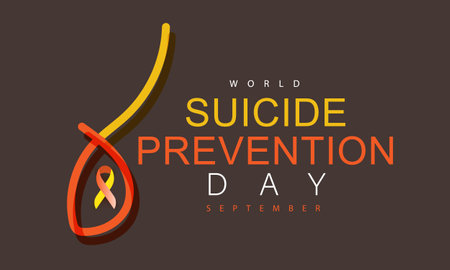 World Suicide Prevention Day. background, banner, card, poster, template. Vector illustration.のイラスト素材