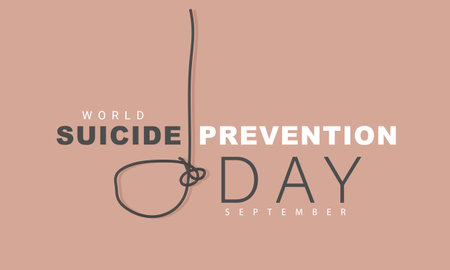 World Suicide Prevention Day. background, banner, card, poster, template. Vector illustration.のイラスト素材