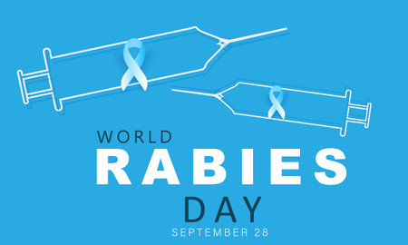 World Rabies day. background, banner, card, poster, template. Vector illustration.のイラスト素材