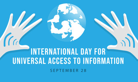 international day for universal access to information. background, banner, card, poster, template. Vector illustration.のイラスト素材