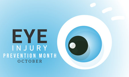 Eye injury prevention month. background, banner, card, poster, template. Vector illustration.のイラスト素材