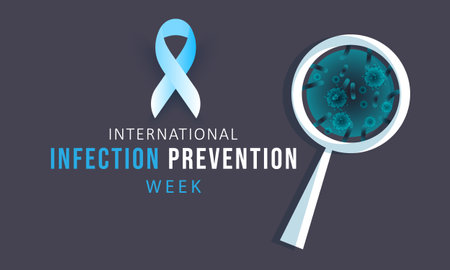 international infection prevention week. background, banner, card, poster, template. Vector illustration.のイラスト素材