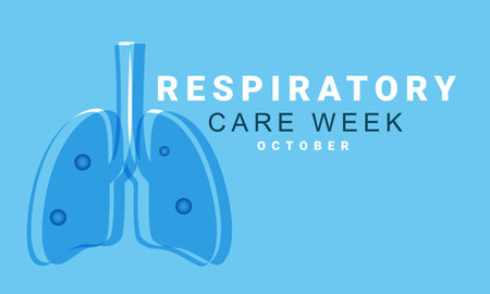 Respiratory Care week. background, banner, card, poster, template. Vector illustration.のイラスト素材