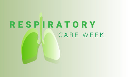 Respiratory Care week. background, banner, card, poster, template. Vector illustration.のイラスト素材