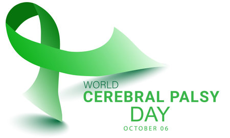 World Cerebral Palsy Day. background, banner, card, poster, template. Vector illustration.のイラスト素材