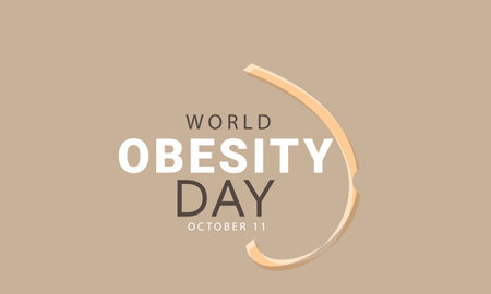 World Obesity Day. background, banner, card, poster, template. Vector illustration.のイラスト素材