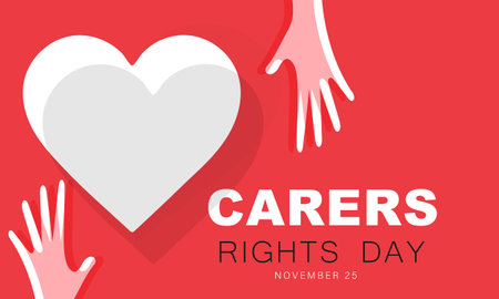 Carers rights day. background, banner, card, poster, template. Vector illustration.のイラスト素材