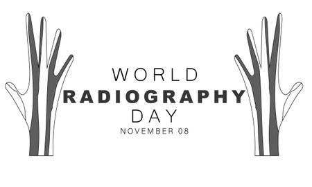 World Radiography day. background, banner, card, poster, template. Vector illustration.のイラスト素材
