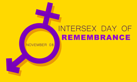 Intersex Day of Remembrance. background, banner, card, poster, template. Vector illustration.のイラスト素材