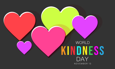 World Kindness Day. background, banner, card, poster, template. Vector illustration.のイラスト素材