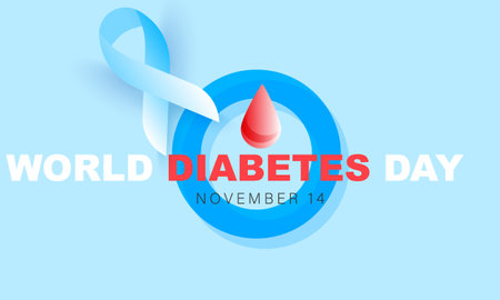 World Diabetes Day. background, banner, card, poster, template. Vector illustration.のイラスト素材
