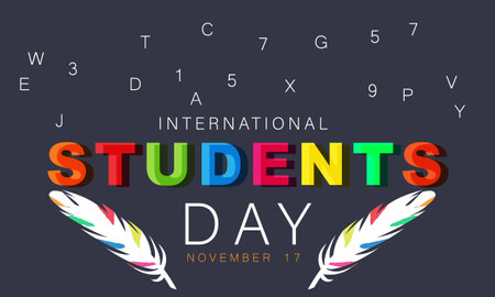 International Students Day. background, banner, card, poster, template. Vector illustration.のイラスト素材