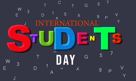 International Students Day. background, banner, card, poster, template. Vector illustration.のイラスト素材