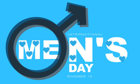 International Men's Day. background, banner, card, poster, template. Vector illustration.のイラスト素材
