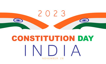 Constitution Day india. background, banner, card, poster, template. Vector illustration.のイラスト素材