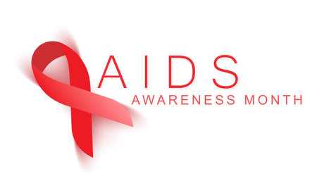 Aids awareness month. background, banner, card, poster, template. Vector illustration.のイラスト素材
