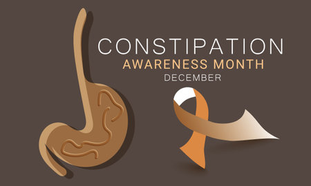 Constipation awareness month. background, banner, card, poster, template. Vector illustration.のイラスト素材