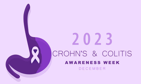 Crohn's and Colitis Awareness Week. background, banner, card, poster, template. Vector illustration.のイラスト素材