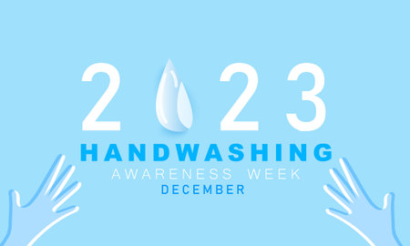 Handwashing awareness week. background, banner, card, poster, template. Vector illustration.のイラスト素材