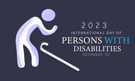 International Day of Persons with Disabilities. background, banner, card, poster, template. Vector illustration.のイラスト素材